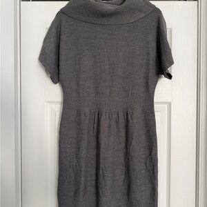 LOFT Heather Gray Knit Sweater Dress